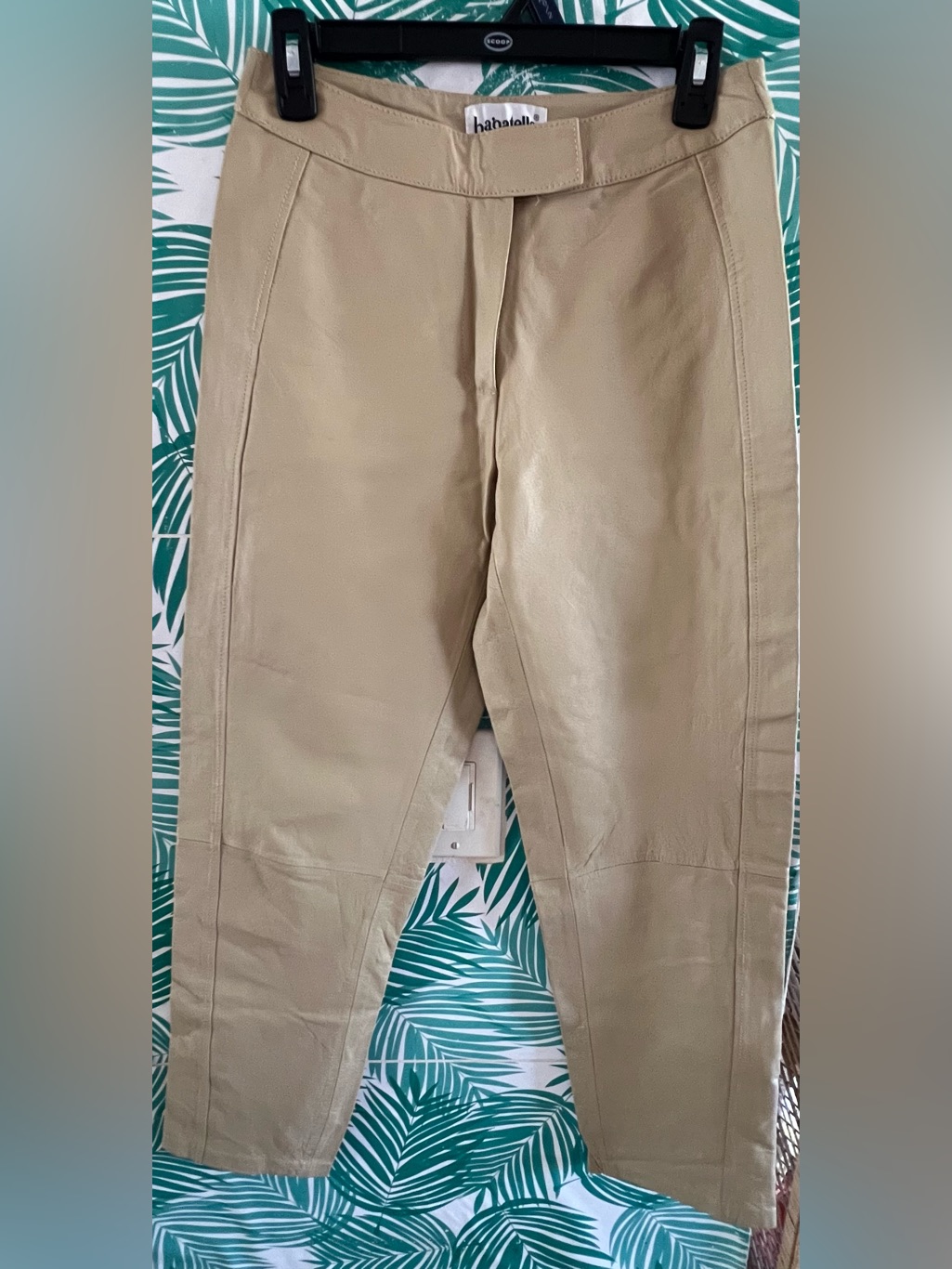 Vintage Bagatelle 100% Genuine Leather Pants Beige/Tan High Rise Sz 4p